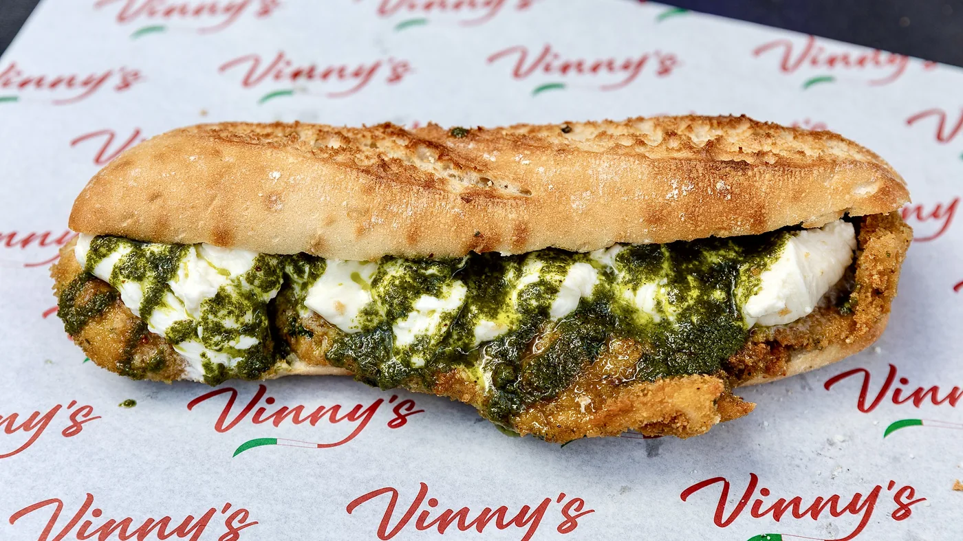 Chicken Cutlet with Burrata & Pesto